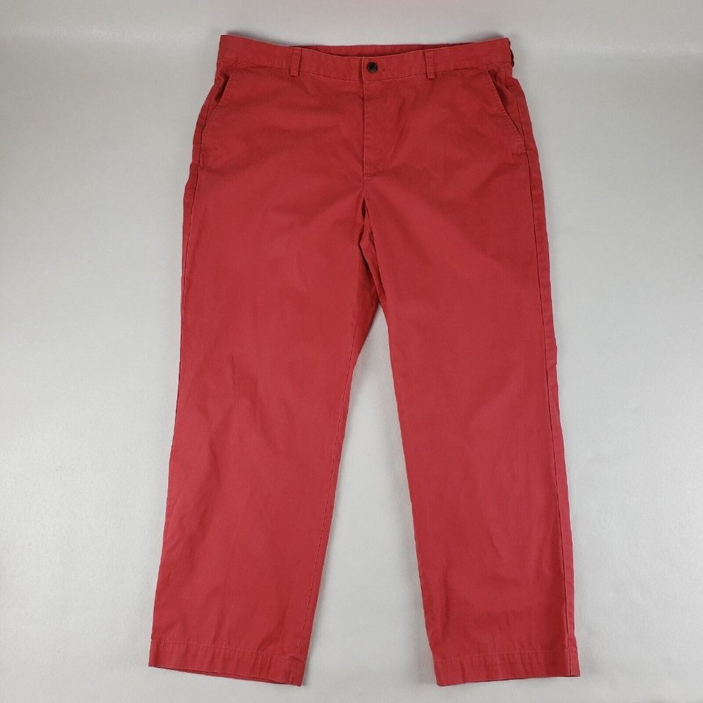 Brooks Brothers 346 Chino Pants Orange Mens 40x30 Cotton Casual Dress Slacks